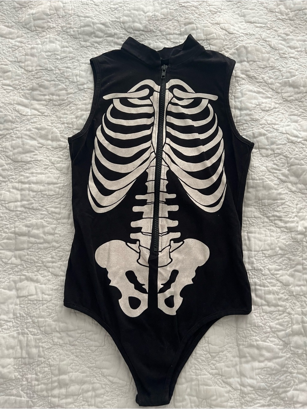 Windsor Black and White Skeleton One-Piece Bodysuit